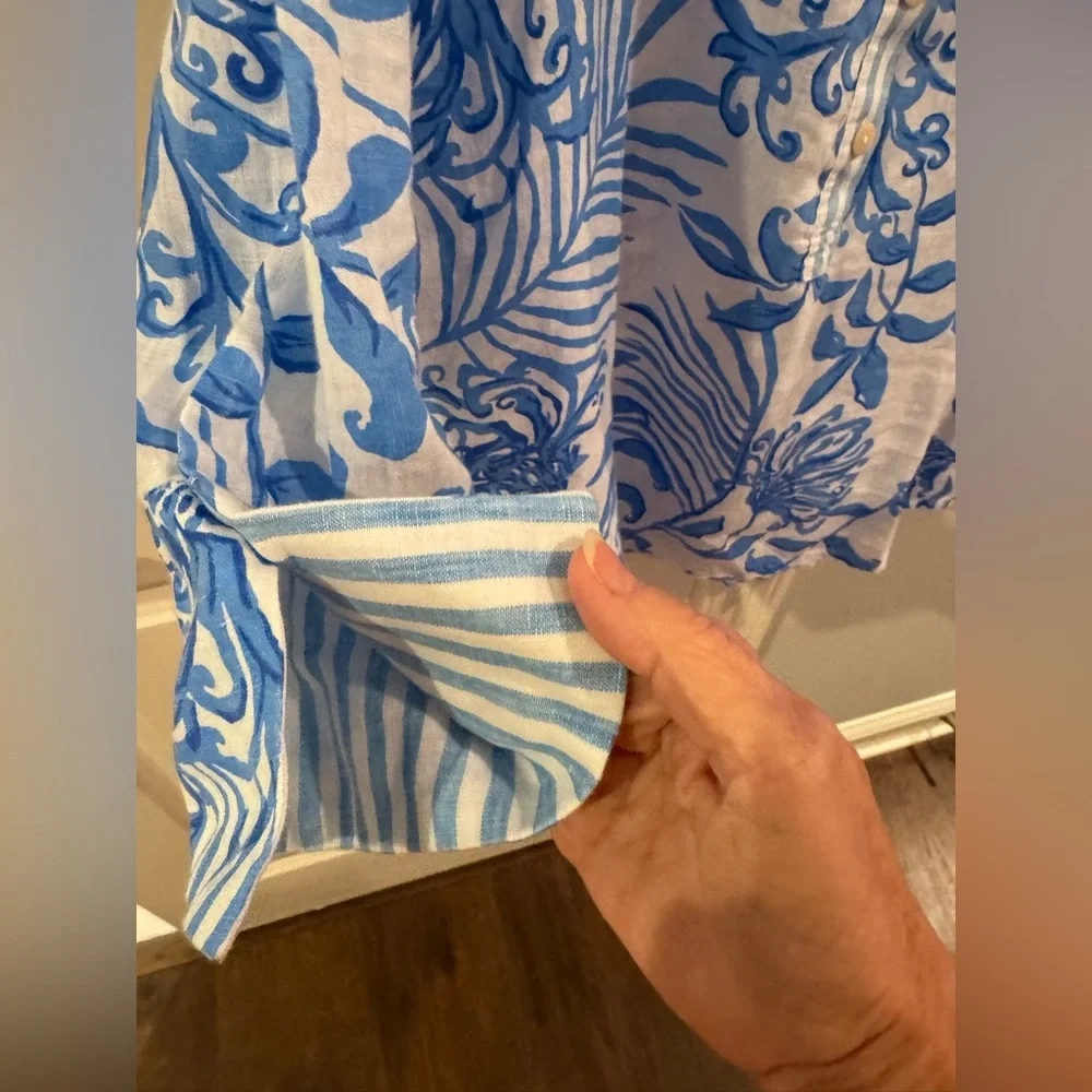 NWT Lilly Pulitzer Linen Top Sz Small - Picture 7 of 15